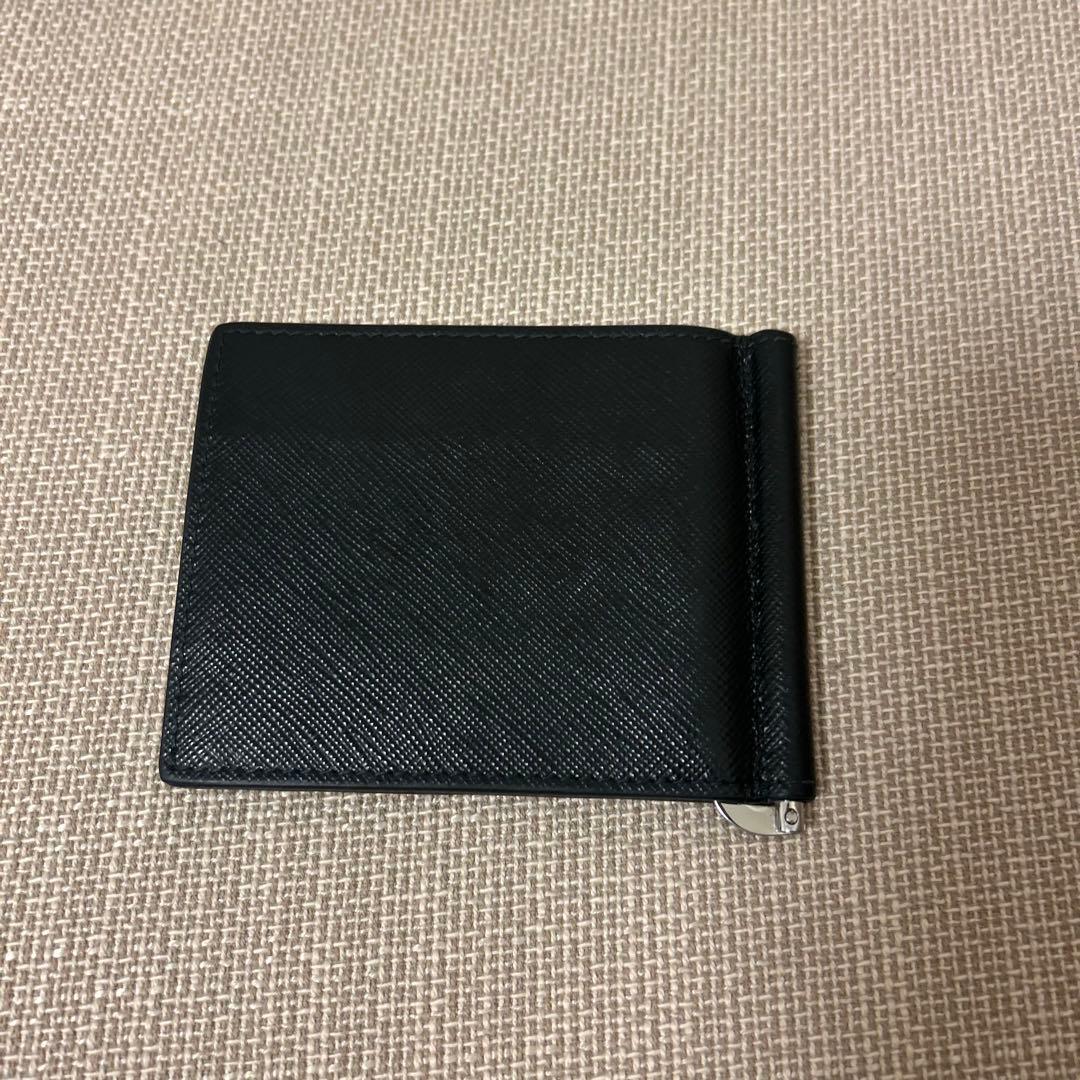 プラダ マネークリップ メタルロゴ サフィアーノ ブラック 黒 - メルカリ