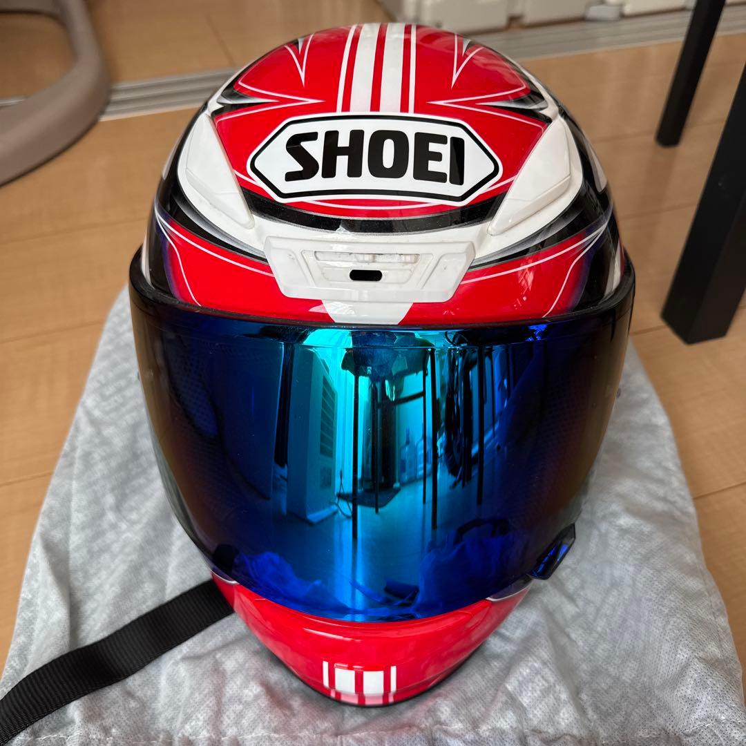 SHOEI フルフェイスヘルメット 赤・青・白 - メルカリ