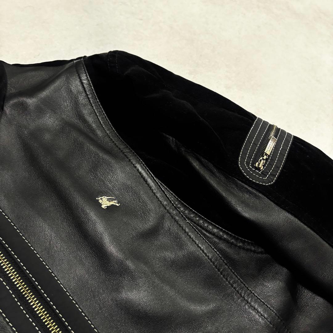 archive BURBERRY Gimmick Leather Jacket - メルカリ
