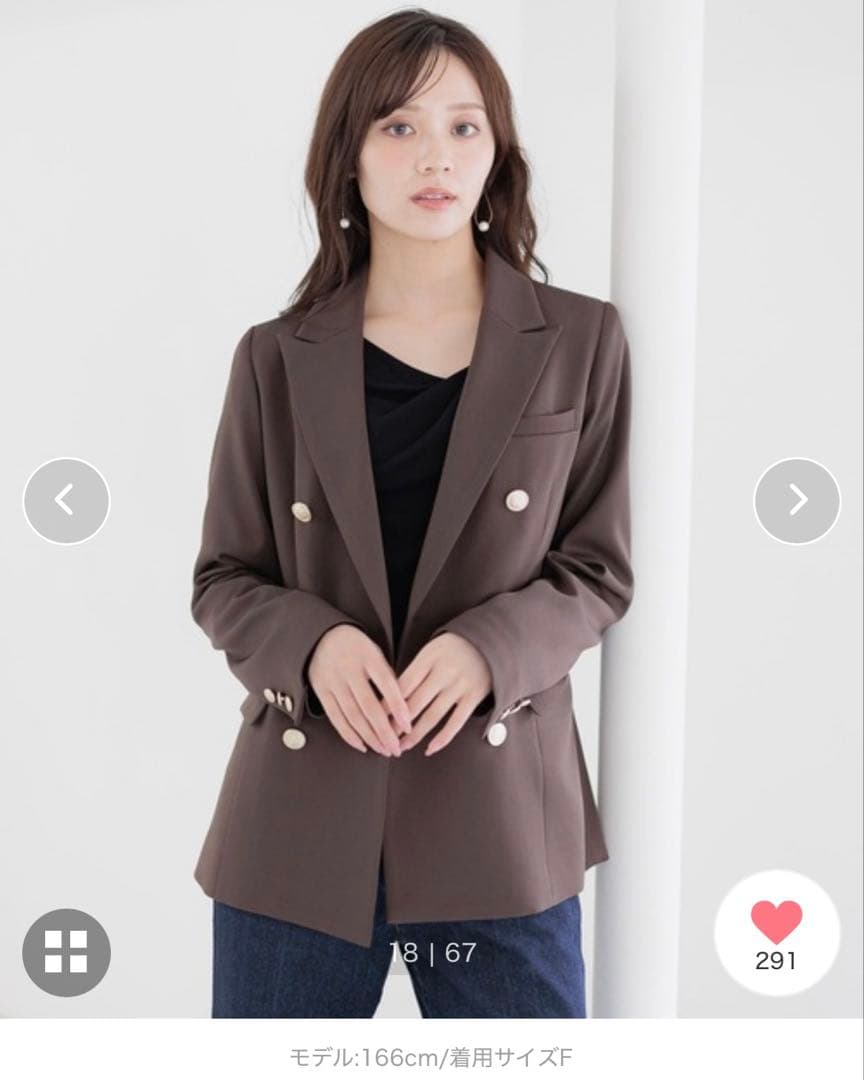 秋新作Andemiu定評のキンボタンジャケット 新色ダークブラウン 楽天市場】【SALE／11%OFF】アソートキンボタンジャケット Andemiu