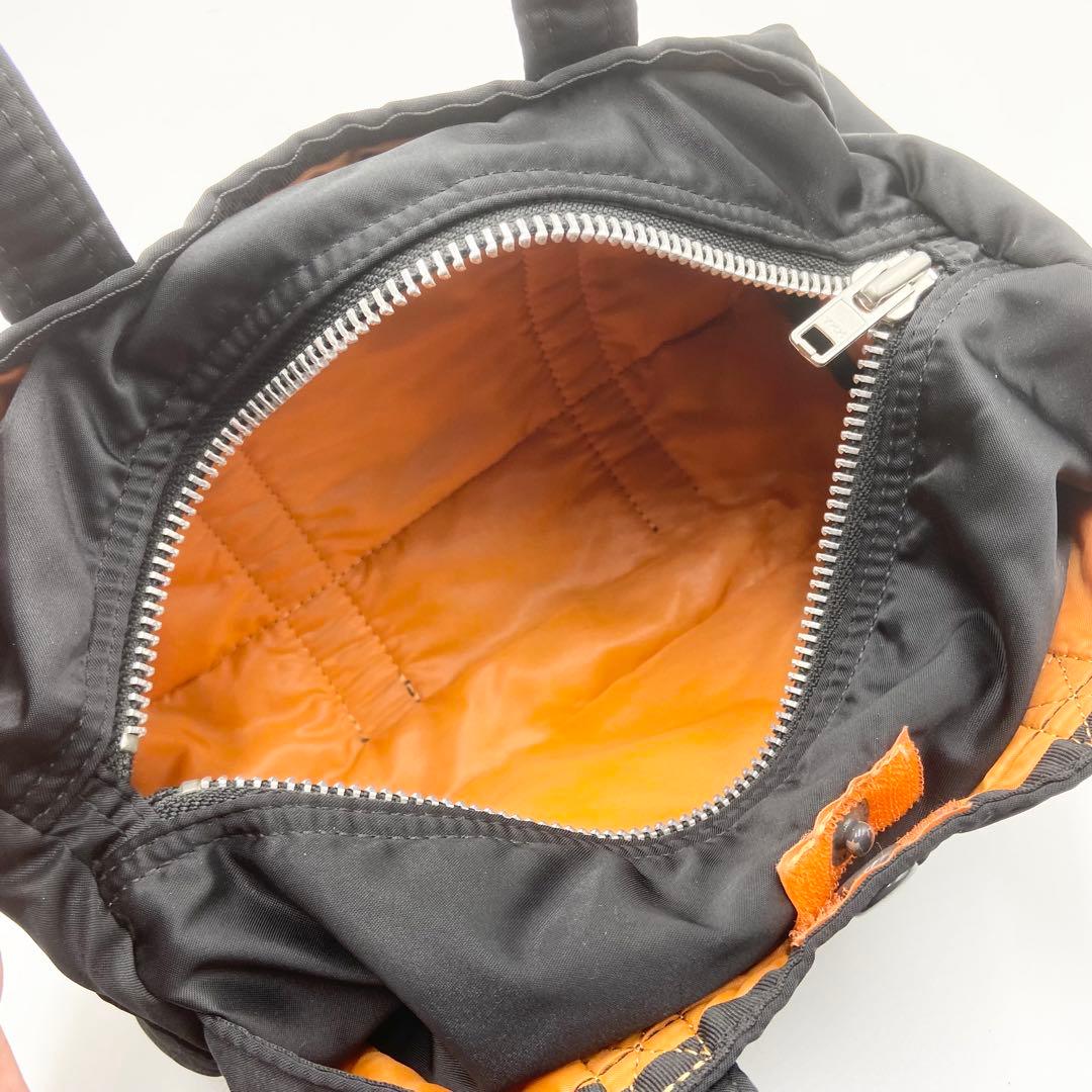 極美品 ポーター タンカー ミニボストンバッグ ロゴ刺繍 ナイロン