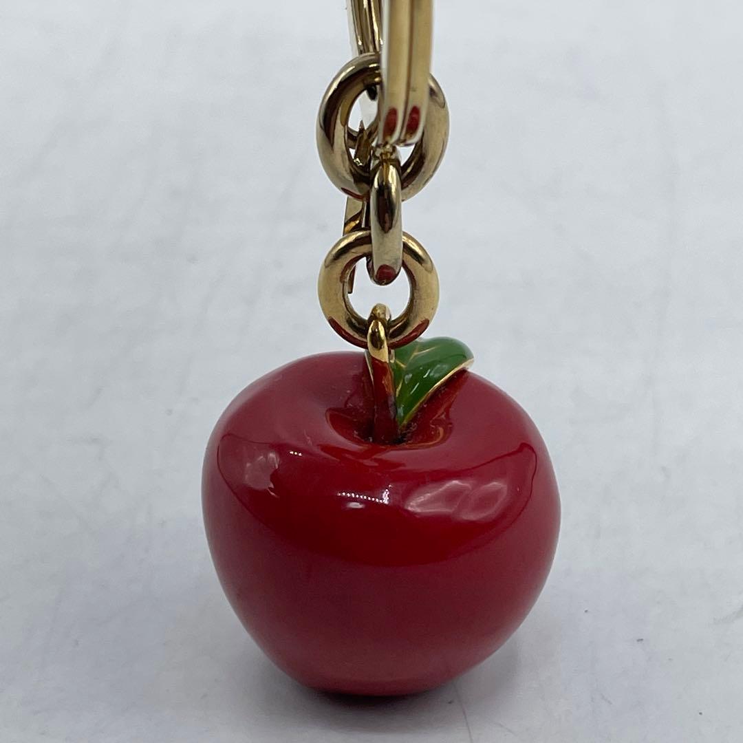 COACH コーチ リンゴ キーホルダー キーリング チャーム ゴールドロゴ