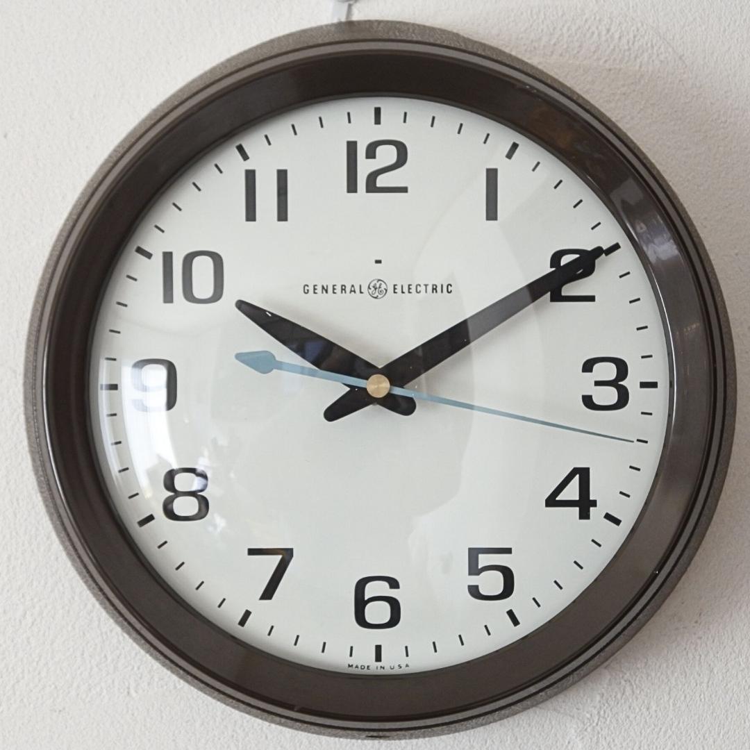 70's GENERAL ELECTRIC 壁掛け時計 スクールクロック GENERAL ELECTRIC スクールクロック アメリカ USA 壁掛け ヴィンテージ