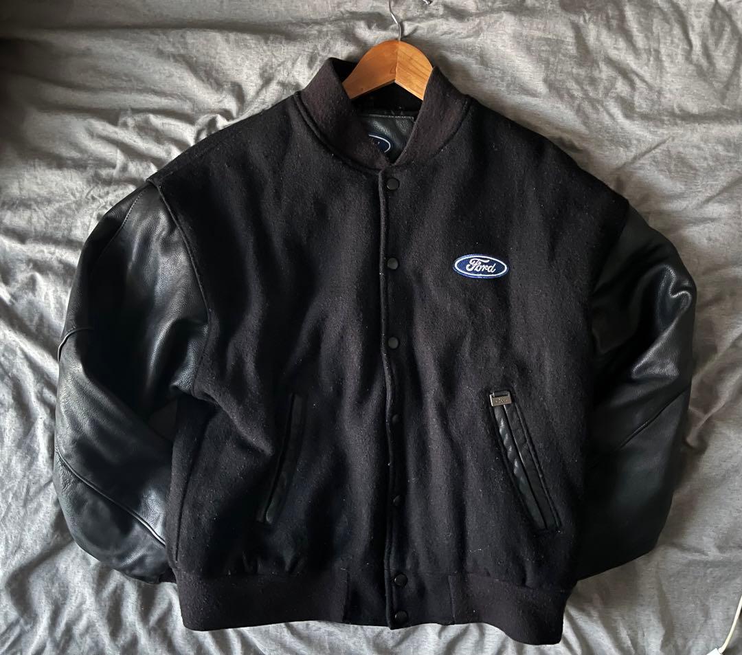 90s Ford ウール×レザースタジャン 90s ウール×レザースタジャン