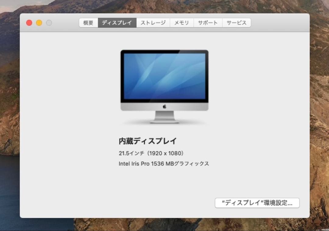 Macデスクトップ iMac 21.5inch late2013 core i5 8gb 1TB