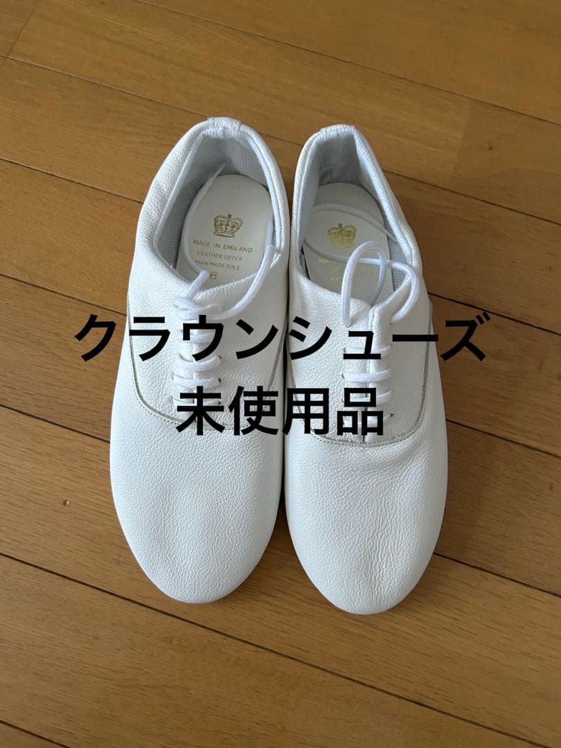クラウン　ホワイトレザー レースアップシューズ UK6 楽天市場】CROWN クラウン メタリック レースアップ レザー シューズ