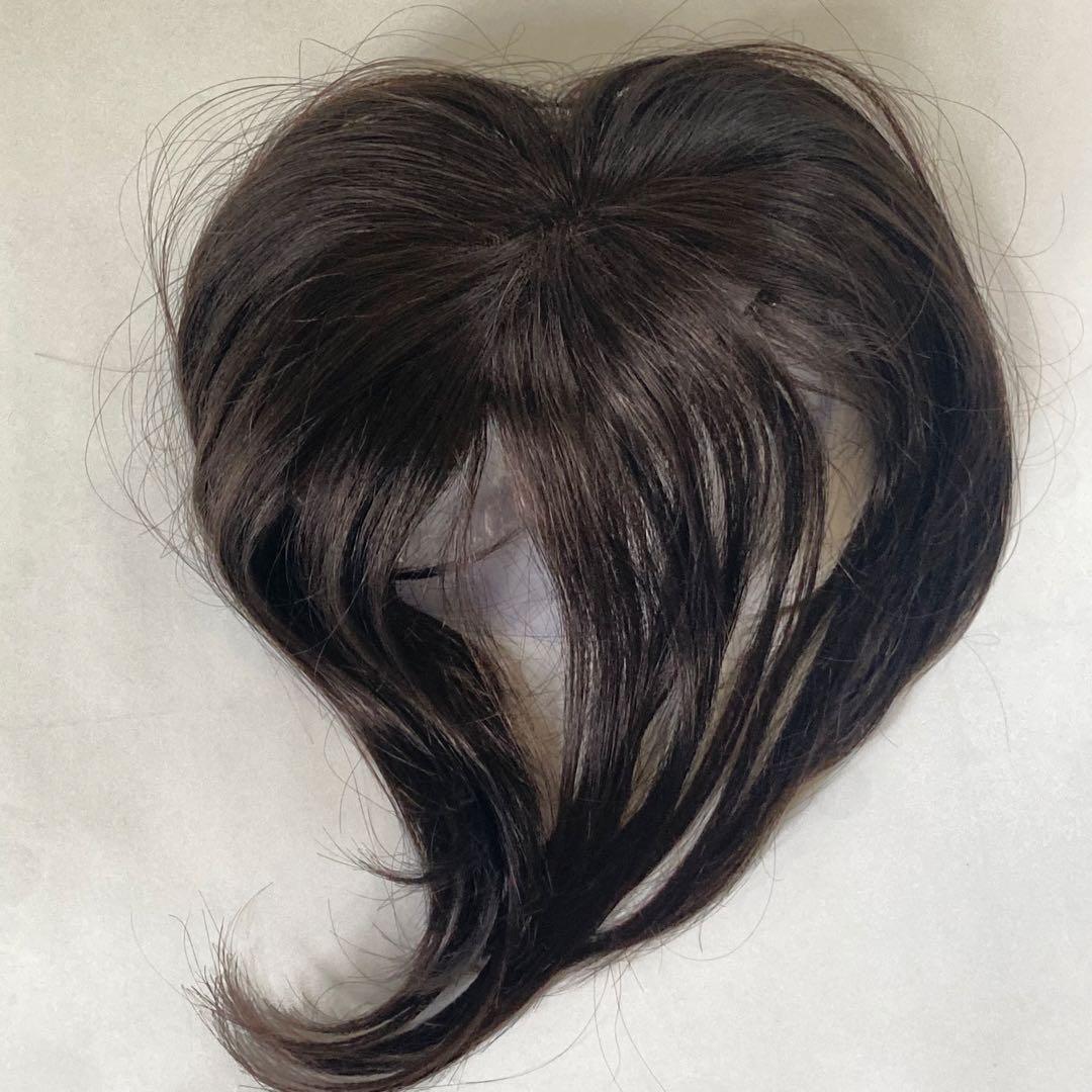 ジュリアオージェ 部分ウィッグ 人毛100％ ブラック系スタンド付き JO