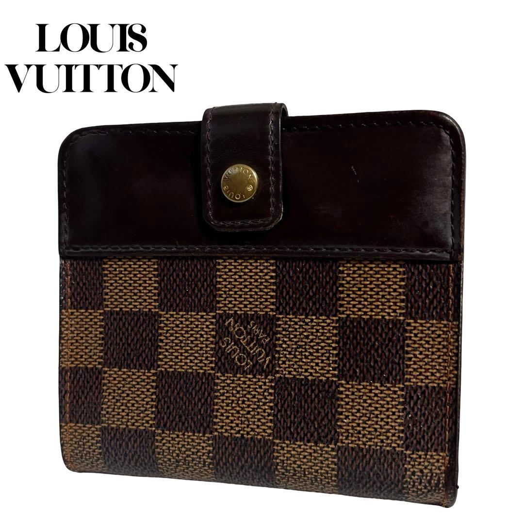 希少✨ルイヴィトン ポルトフォイユ ダミエ PVC 二つ折り財布 ブラウン 駅南やまご質店オンラインショップ / ヴィトン ダミエ ポルトフォイユ