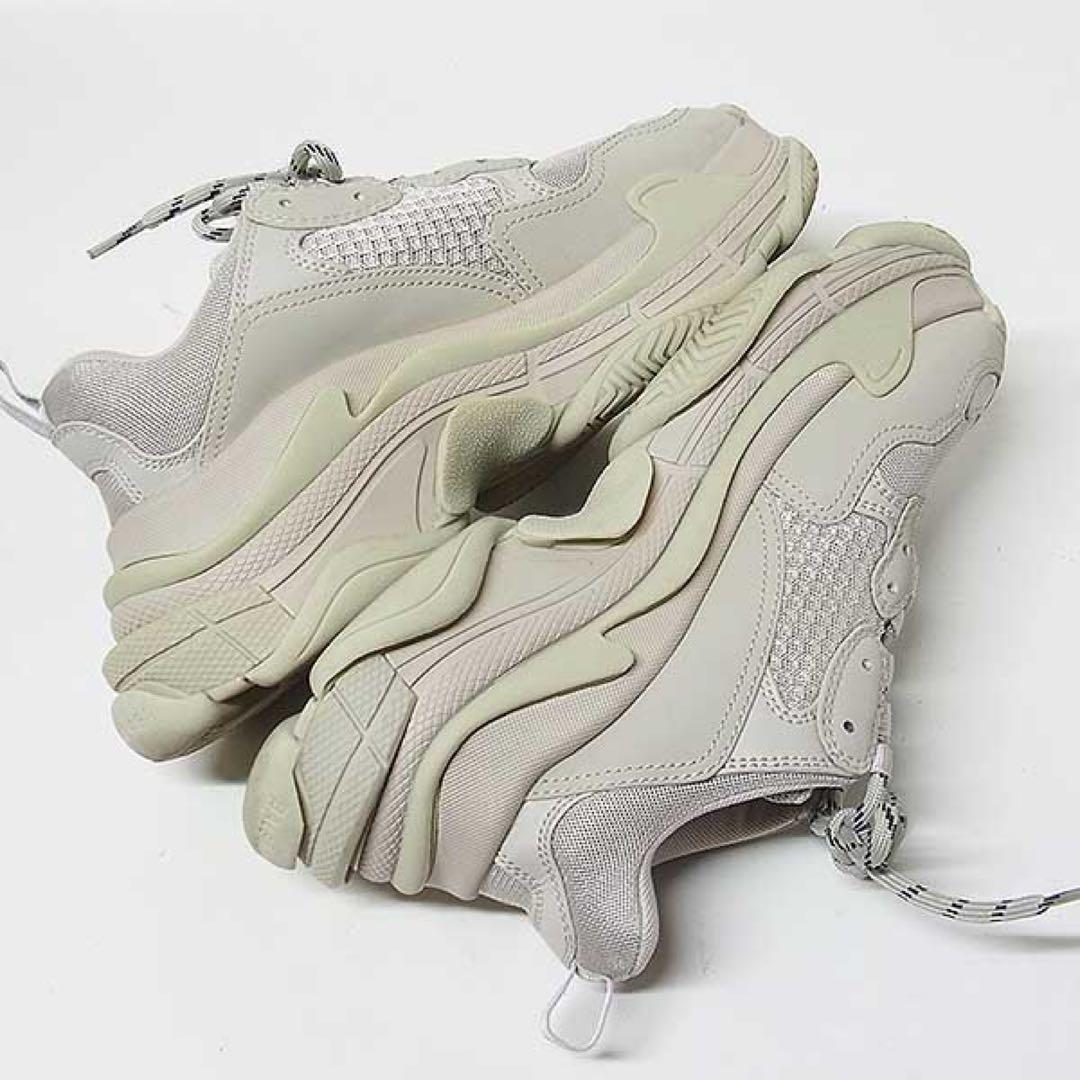 【BALENCIAGA】トリプルS スニーカー 37（24.5cm）グレー
