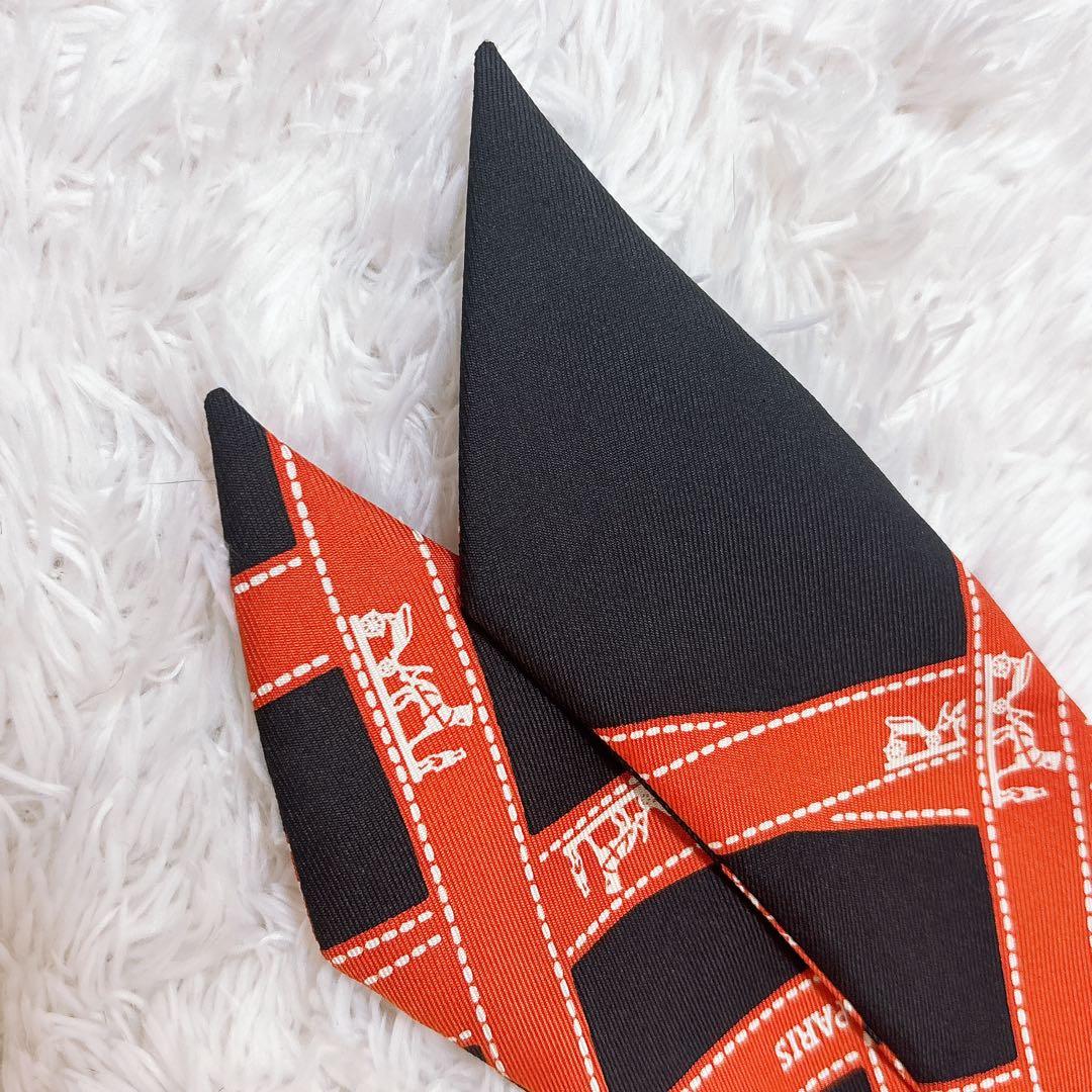 HERMES エルメス ツイリー ボルデュック シルクスカーフ リボン