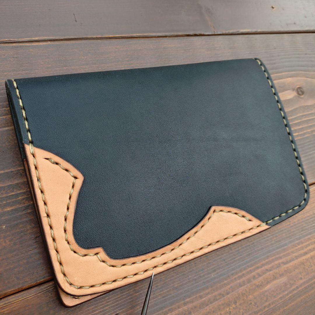 栃木オイルレザー‼️レザー通帳ケース　レザーお薬手帳ケース 【ハンドメイド品】 お薬手帳カバー ケース 【栃木オイルレザー】 お薬手帳 カバー