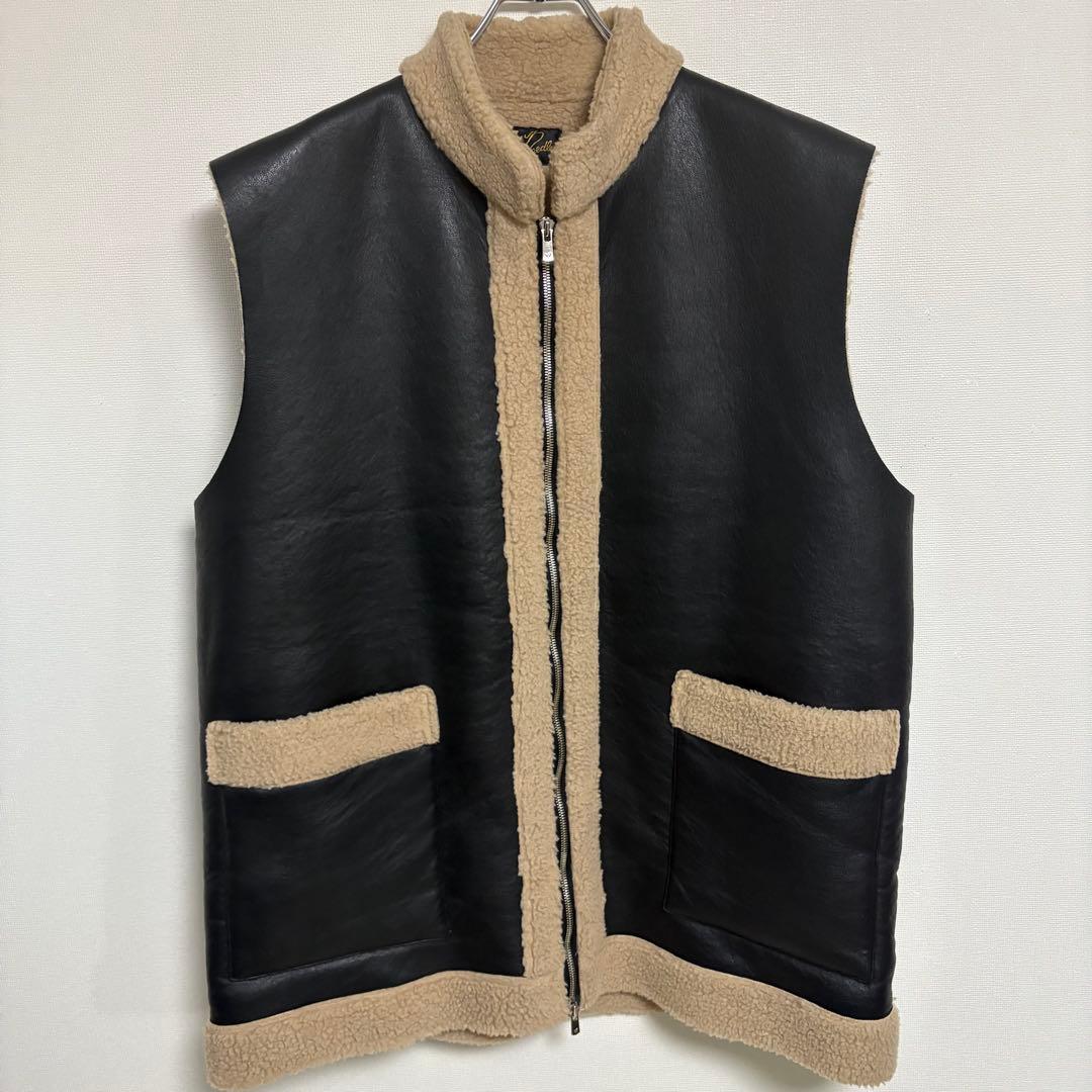 【極美品】ニードルス フェイクムートン チベタンベスト Ｌ フェイクムートンベスト | レディースファッション通販 - DHOLIC