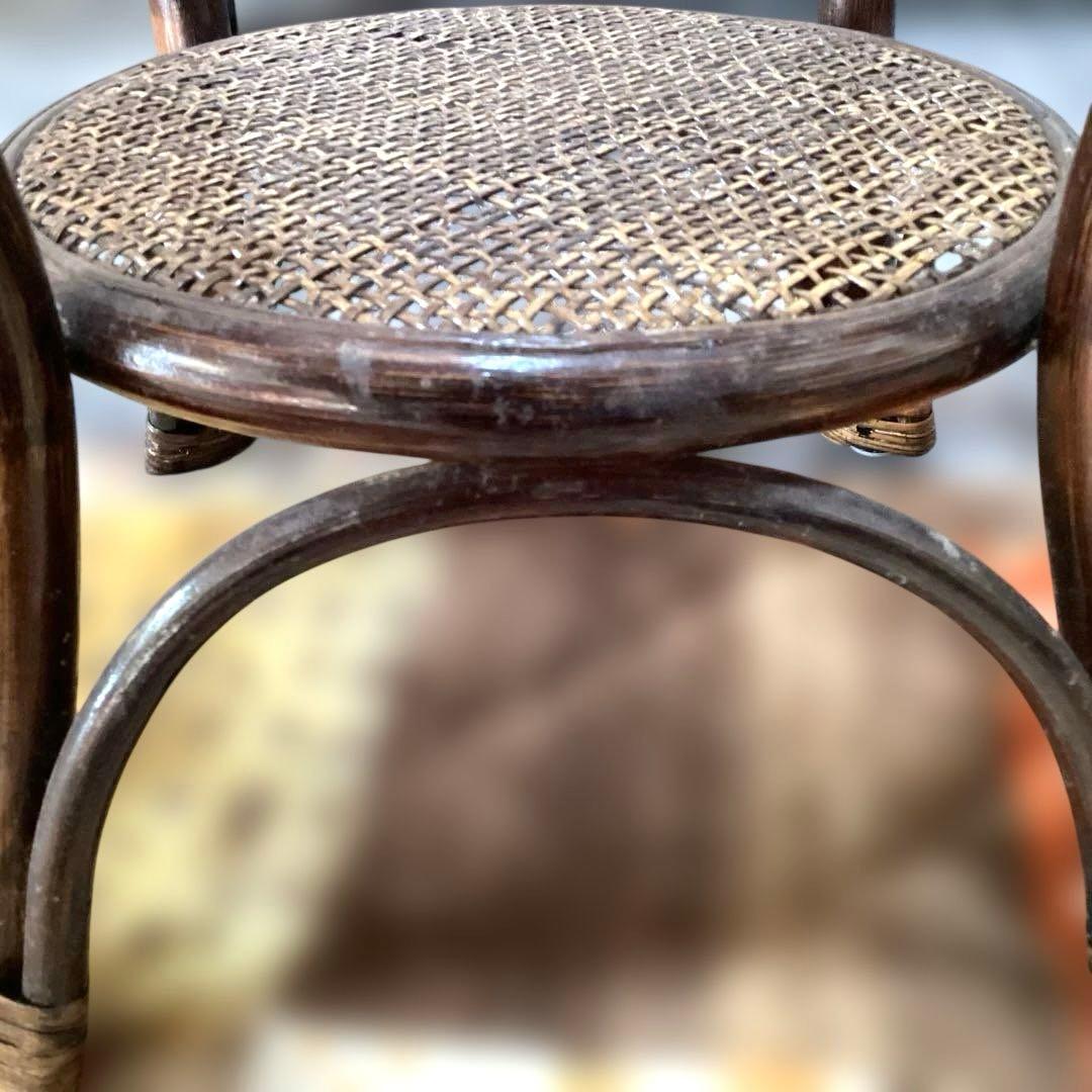 ラタン ガラステーブル 籐家具 高さ約40cm - メルカリ