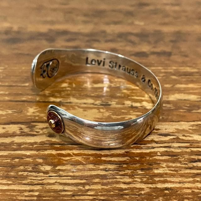 00s Levi's 150周年記念 トップボタン&リベット シルバー バングル