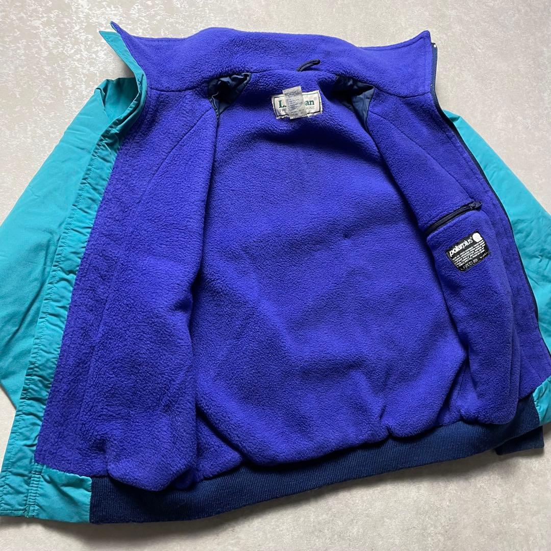 80s L.L.Beanナイロンジャケットグリーンウォームアップシェルド