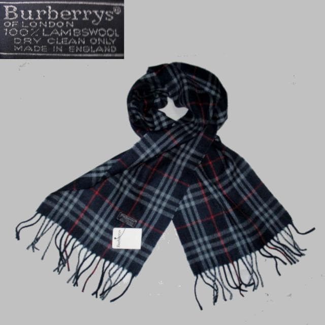 m22231・新品☆バーバリー☆マフラー・ラムウール100％・ノバチェック