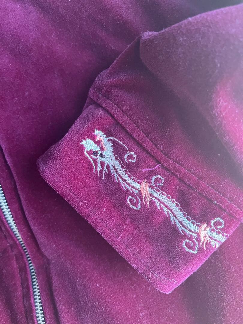 80年代 スカジャン スーベニアジャケット ベロア 別珍 襟付き 龍