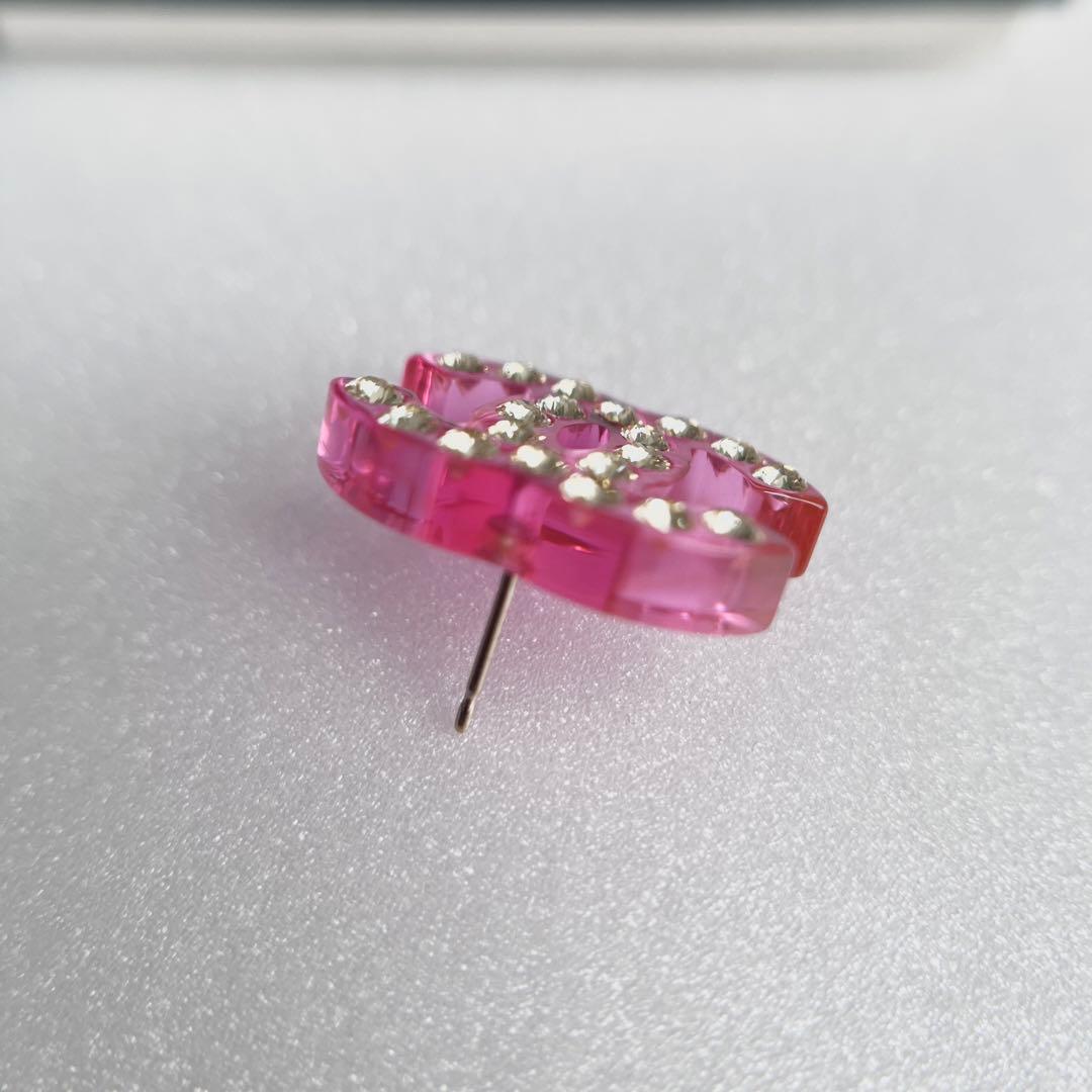 CHANEL クリア ピンク ストーン ピアス BTS テヒョン テテ 着用 - メルカリ