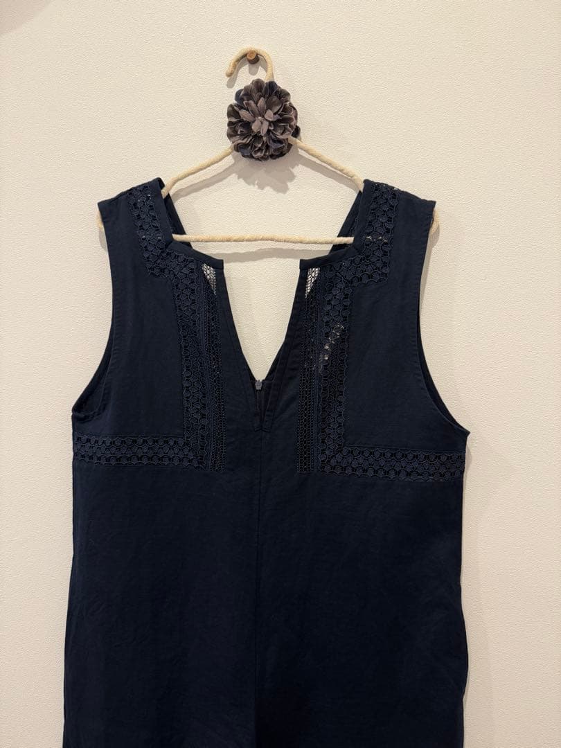 えいこ様専用 ヌキテパネイビー Vネック ロングサロペット - メルカリ