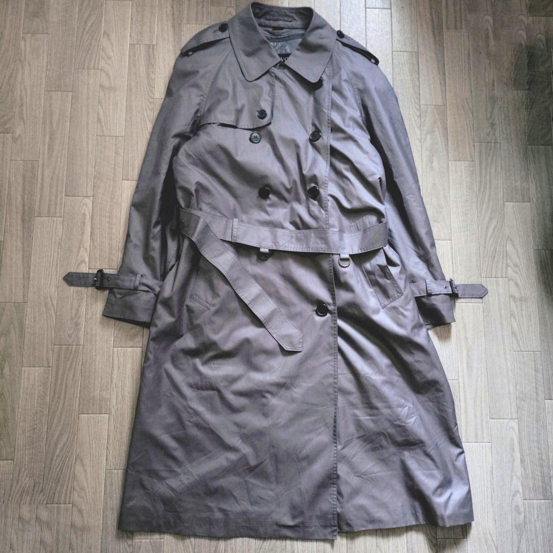 希少 SANYO 100年コート グレー トレンチコート ライナー付き - メルカリ