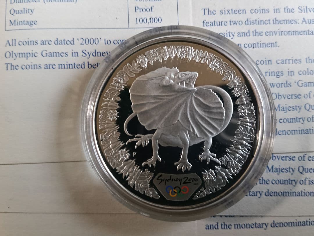 オーストラリア シドニーオリンピック王立造幣局発行銀貨 純銀 総重量 221g