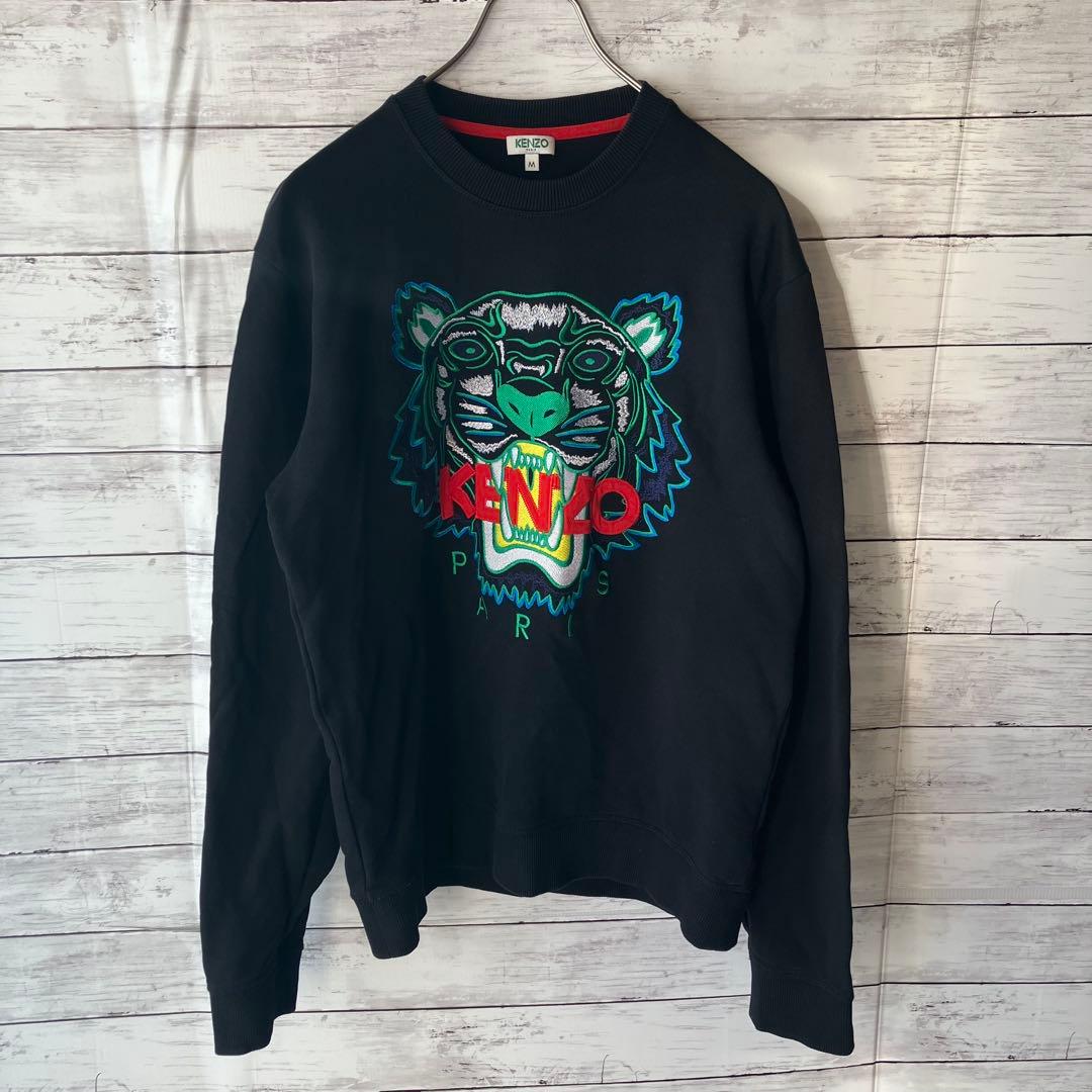 ケンゾー　スウェットトレーナー　タイガー刺繍 KENZO（ケンゾー） トレーナー タイガー刺繍 クルーネック スウェット