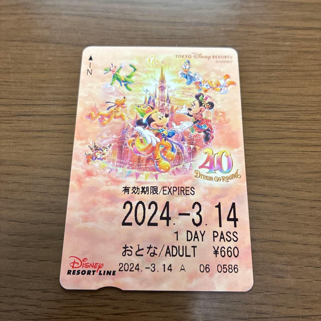 ディズニー リゾートライン フリーきっぷ 40周年 - メルカリ
