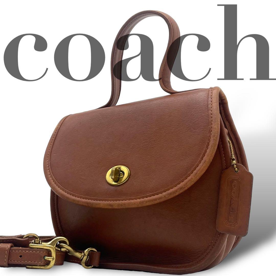 希少 オールドコーチ ショルダーバッグ ターンロック レザー 美品 USA