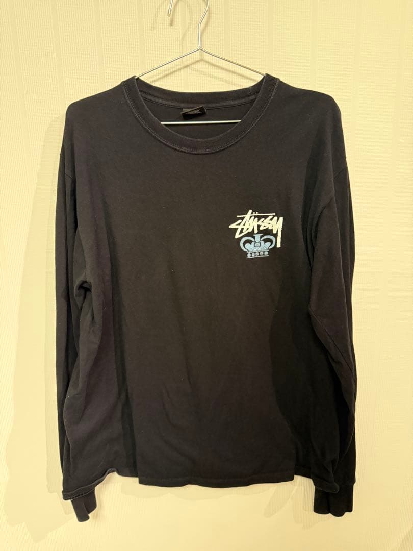 Stussy ブラック ロングスリーブカットソー - メルカリ
