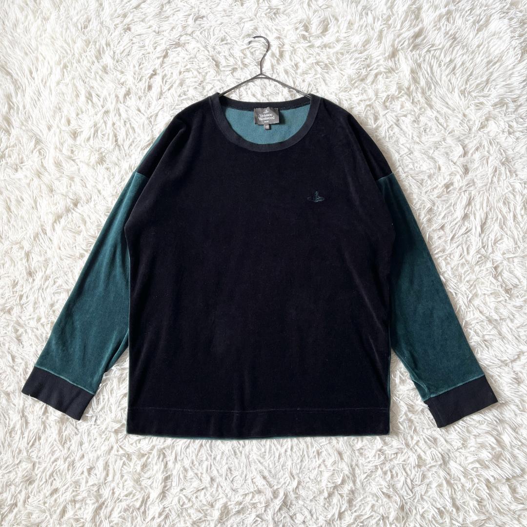 あぽろ様専用【美品】ヴィヴィアン 2トーンベロアロンT カットソー