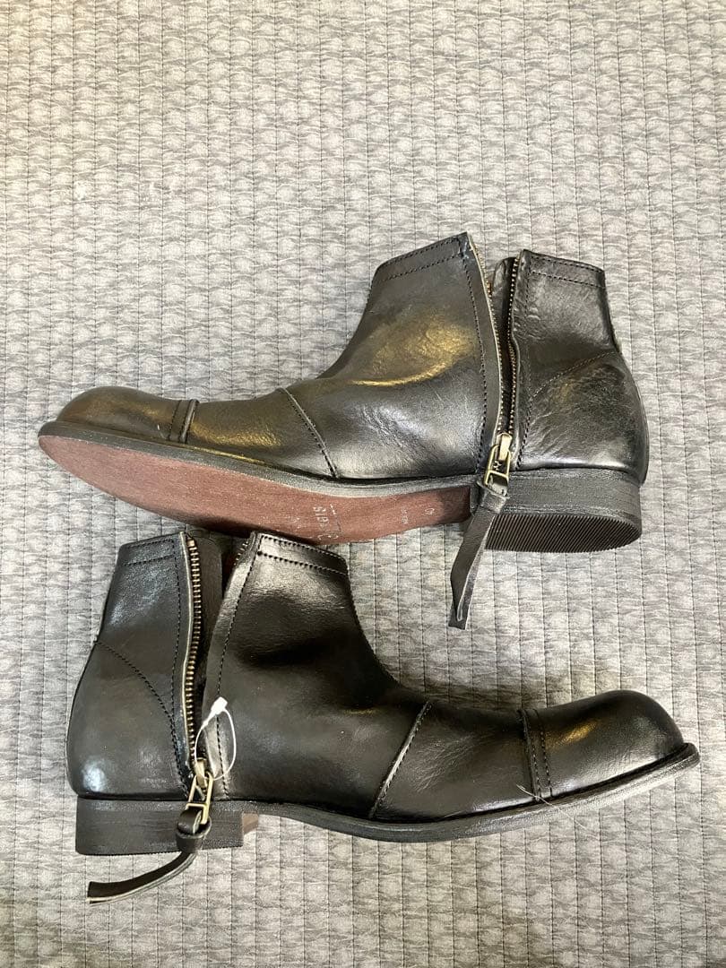 h*a様 ARGIS アルジス 本革 サイドジップ ショートブーツ サイズ40