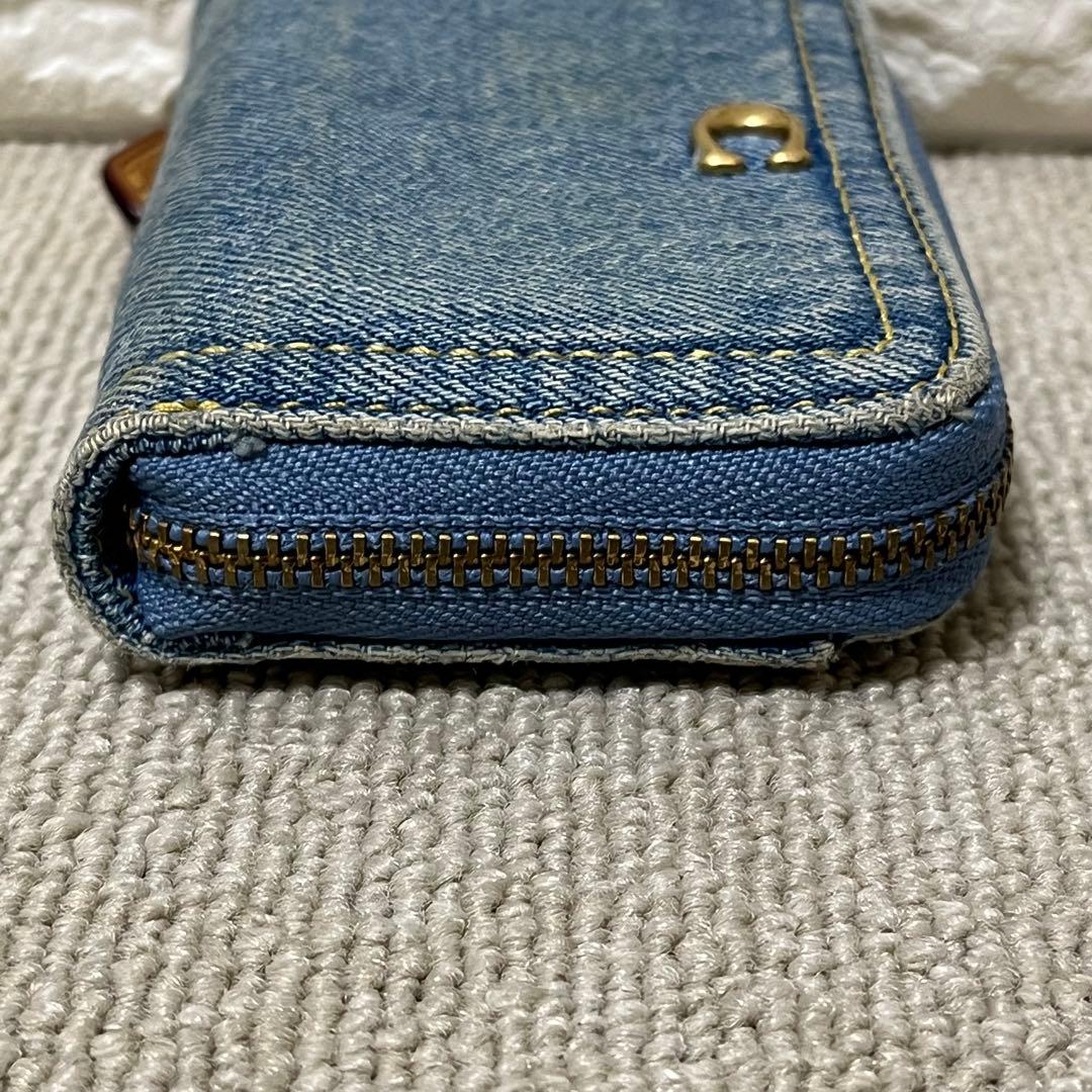 希少✨COACH コーチ デニム コインケース 小銭入れ ブルー 財布 美品