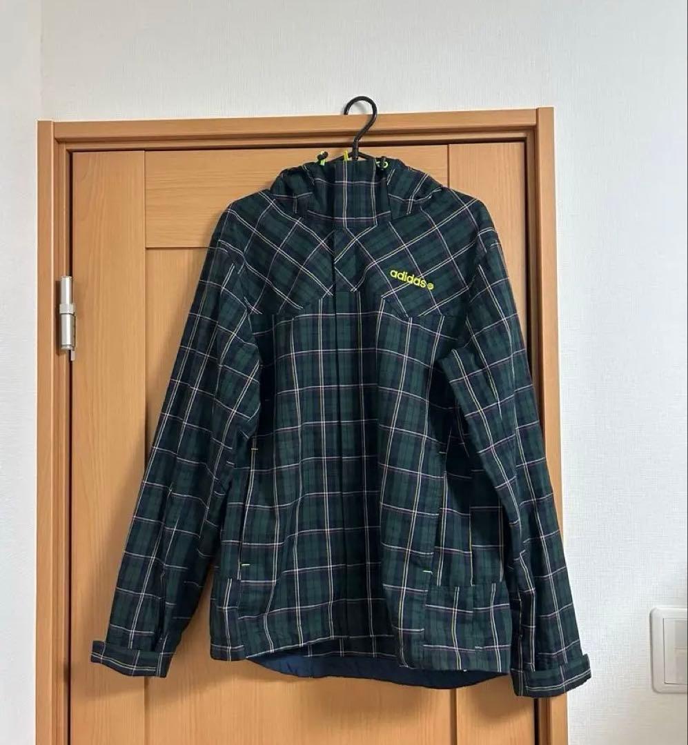 00s adidas 短丈 ジャケット y2k テック系 チェック - メルカリ
