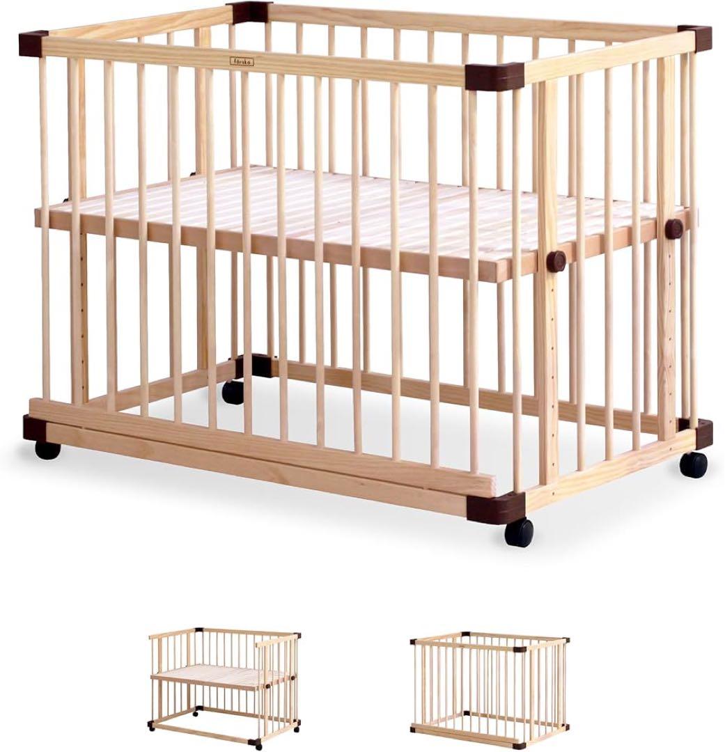 ファルスカ　ベッドサイドベット03　木製ベビーベッド　ナチュラルウッド 楽天市場】||公式販売店||ファルスカ ベッドサイドベッド 03 ベビー