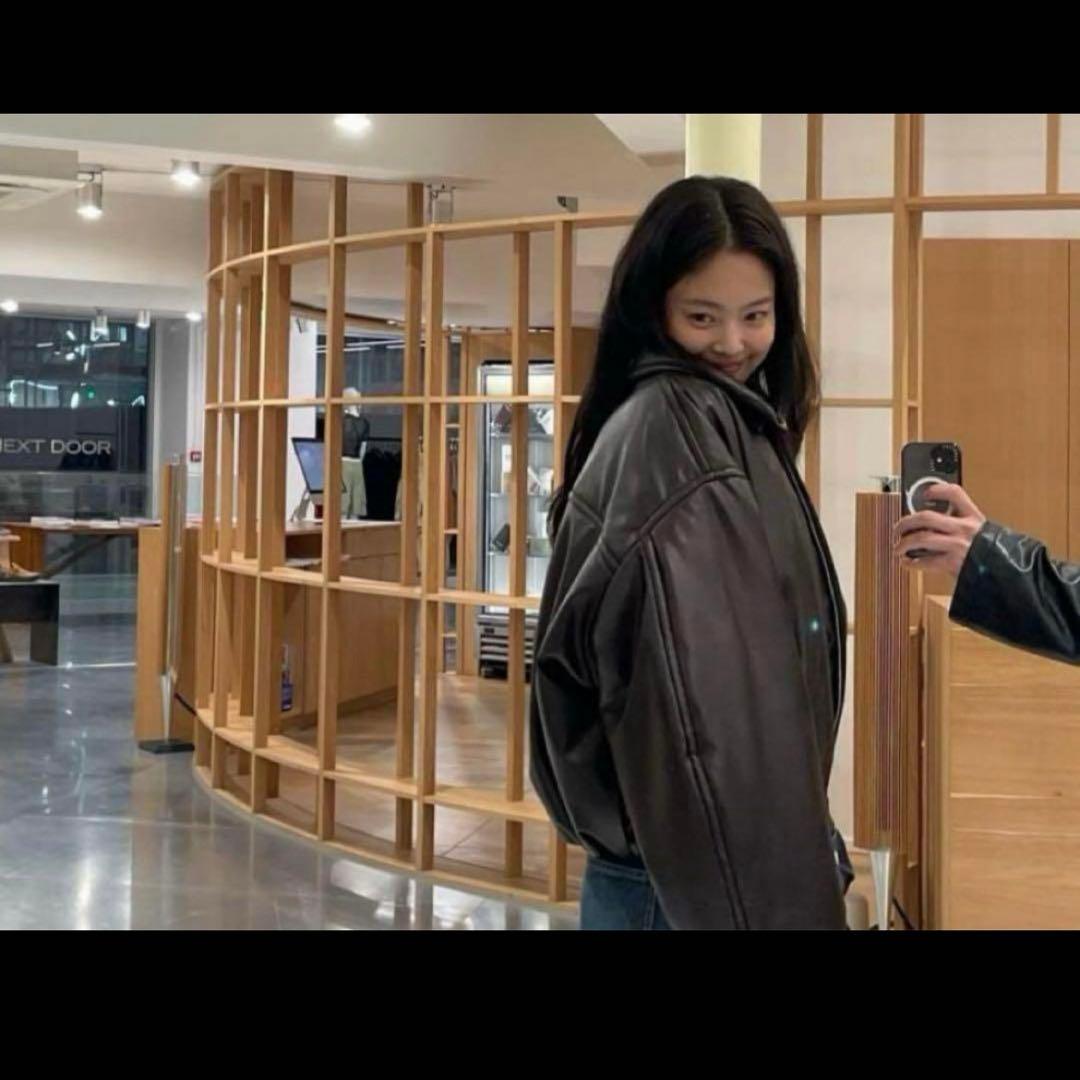 新品 Acne Studios コーティング ボンバージャケット ダークブラウン