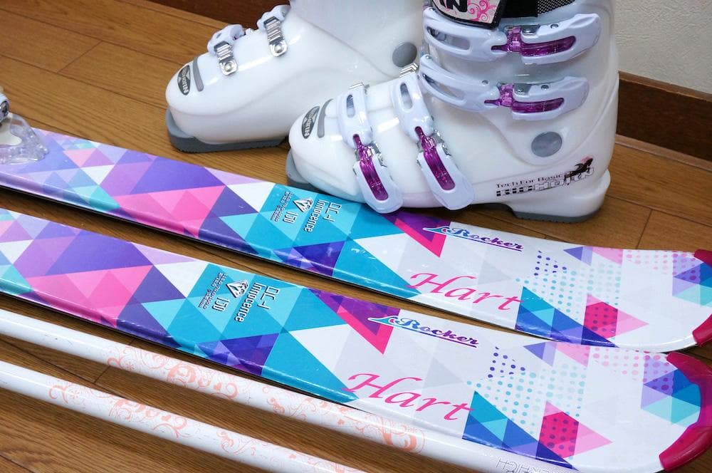 メンテ済 150cm 靴24～24.5cm HART レディース スキーセット