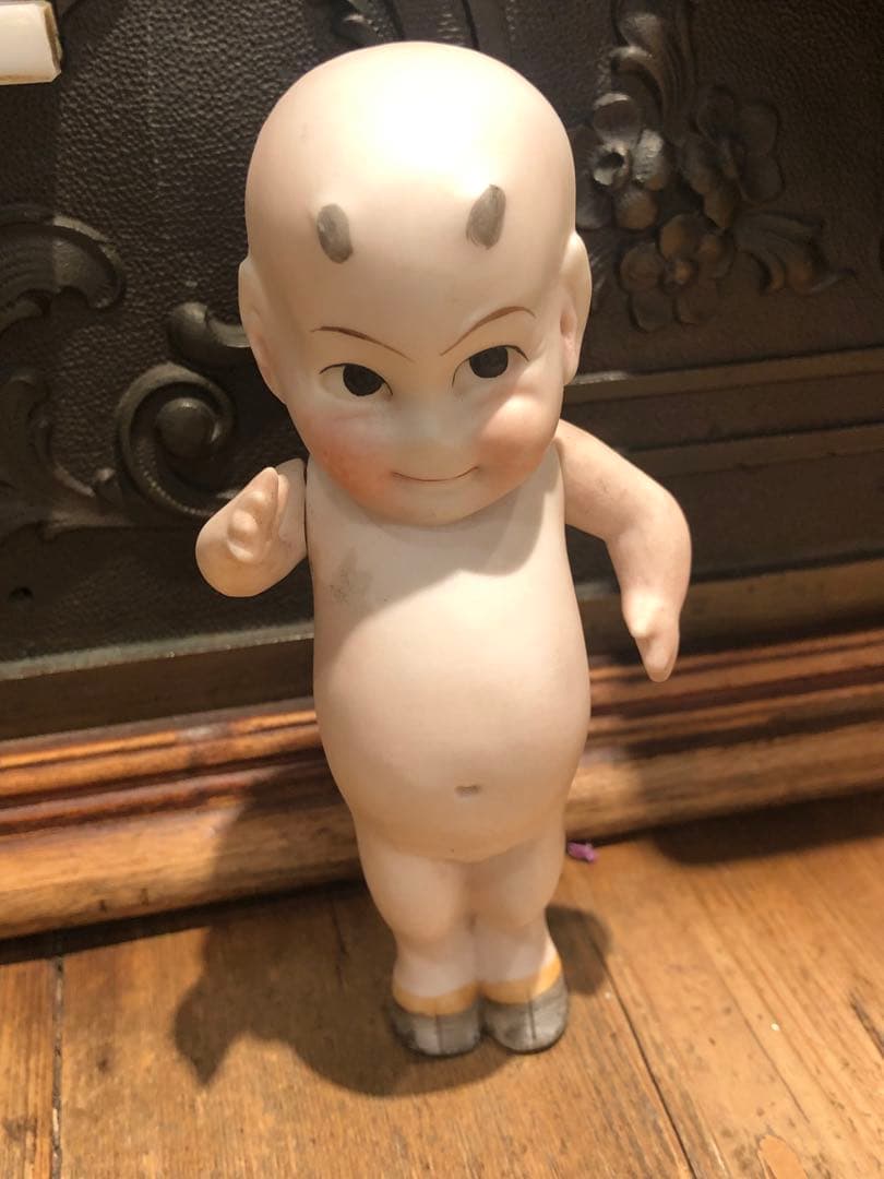 ビンテージ デビル 悪魔 キューピー アンティーク ビスクドール ローズ