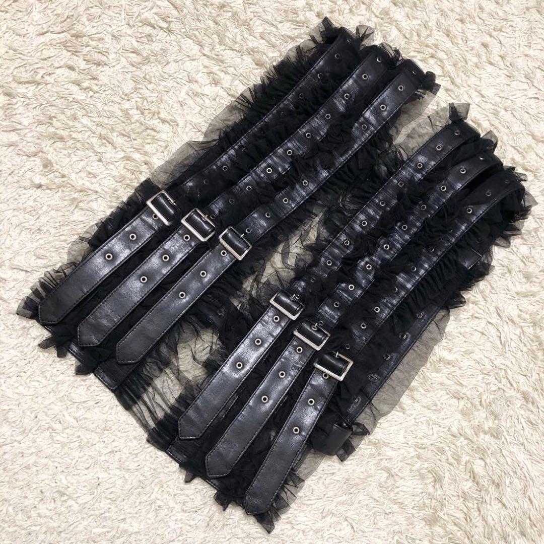 ノワールケイニノミヤ 革レースフリルハーネス Sサイズ 黒 - メルカリ