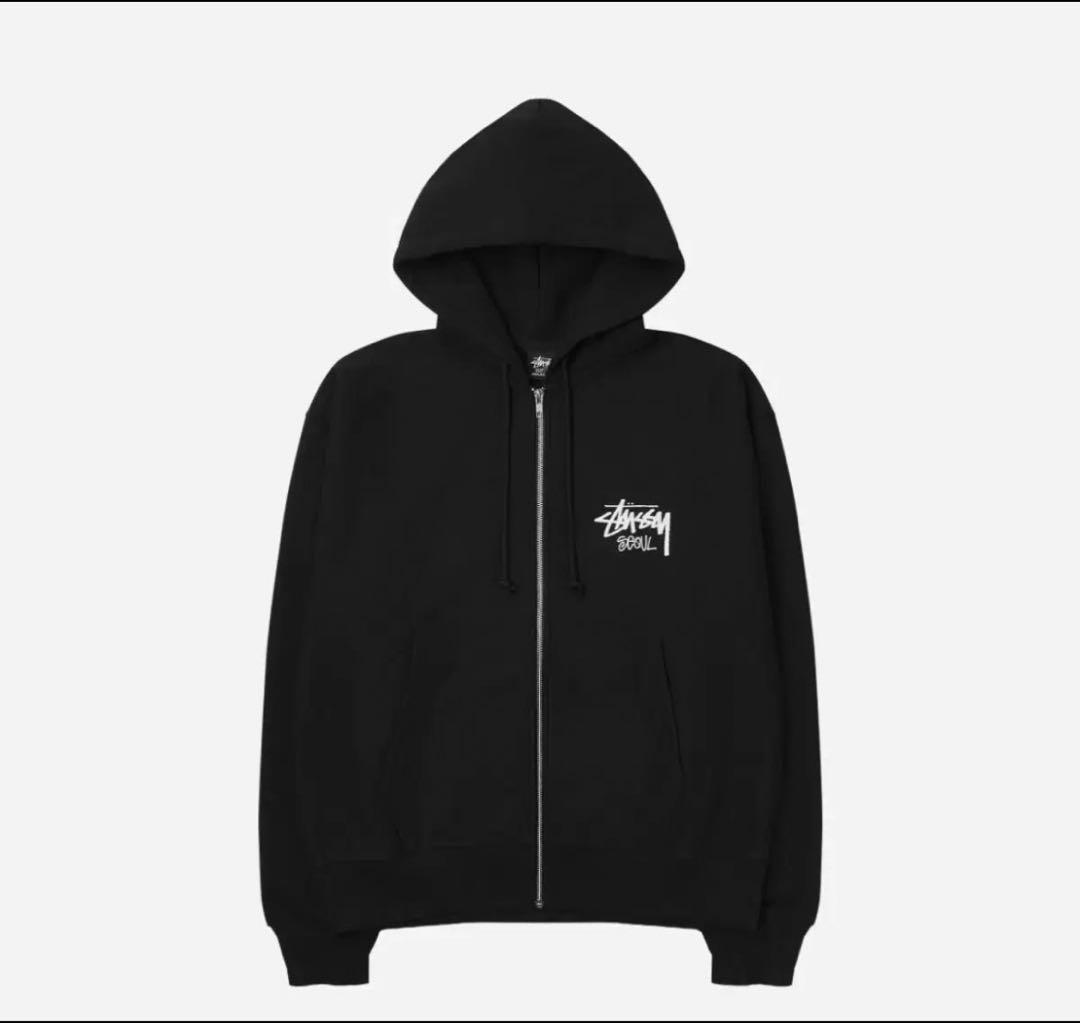 ステューシー STUSSY STOCK SEOUL ZIP HOOD パーカー ☆関税込☆Stussy☆Stussy Stock Seoul Zip Hood Black 2022☆ (STUSSY