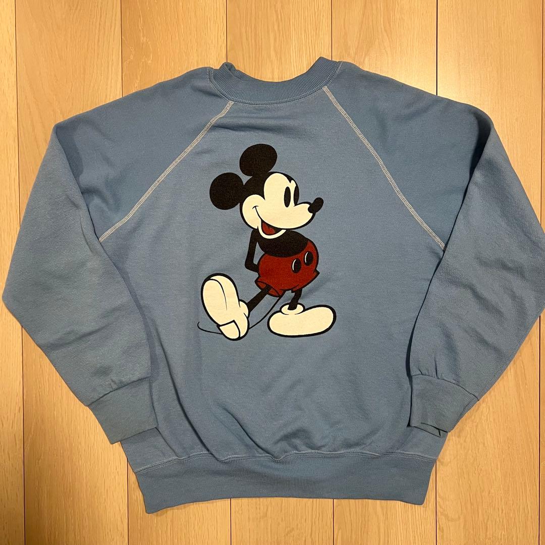 70s 80s Disney 白足ミッキー スウェット USA製 水色 Lサイズ - メルカリ