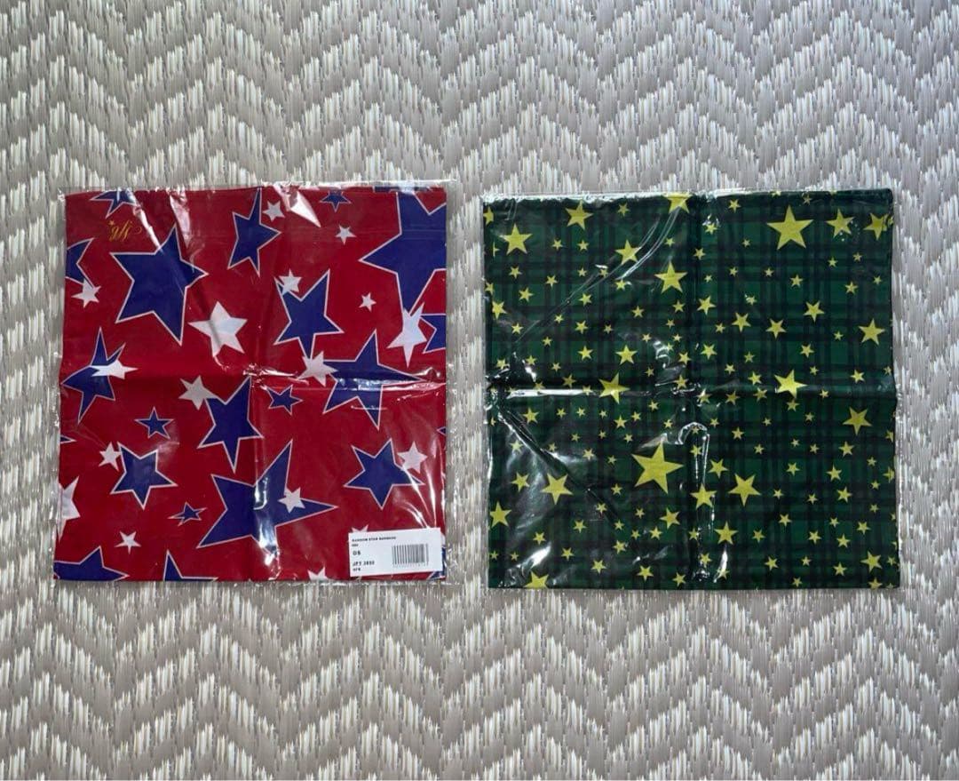 afb バンダナ スカーフ セット 星 y2k grunge スカーフ バンダナ 「Y2K」ストリートビーニー風バンダナ レディース