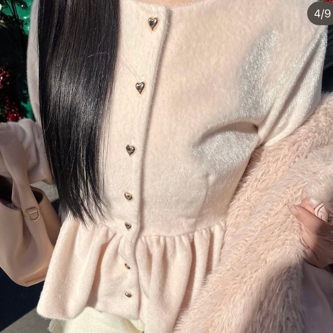 週末限定お値下げ＊新品タグ付き　muguet peplum tops muguet heart button peplum tops - メルカリ