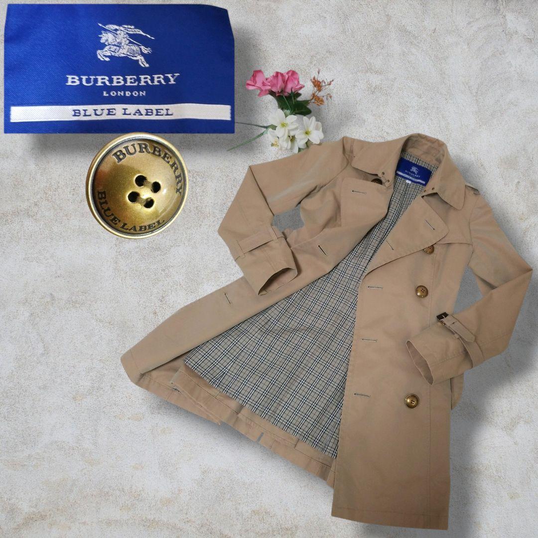 美品】バーバリーブルーレーベル BURBERRY トレンチコート ノバ