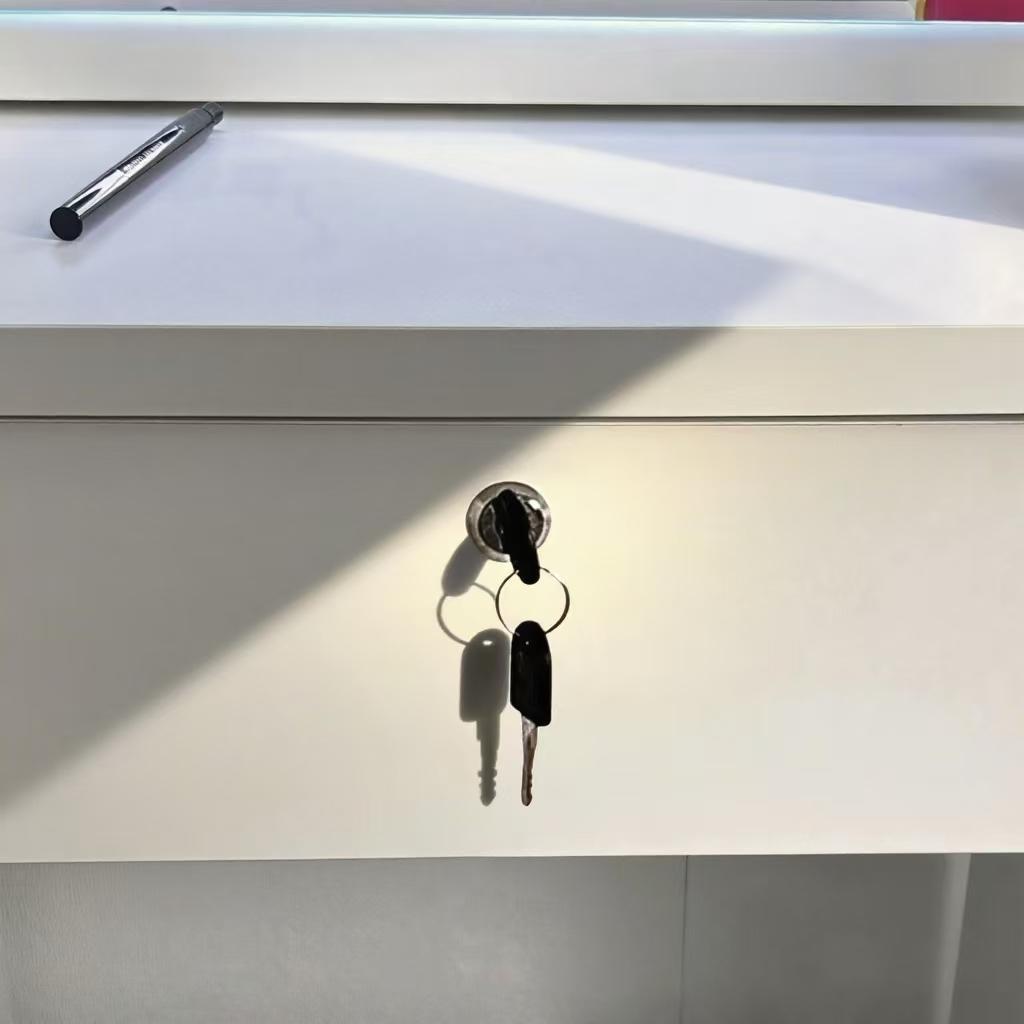 ホワイト ドレッサー・鏡台 訳あり品 写真をご確認 J102-②