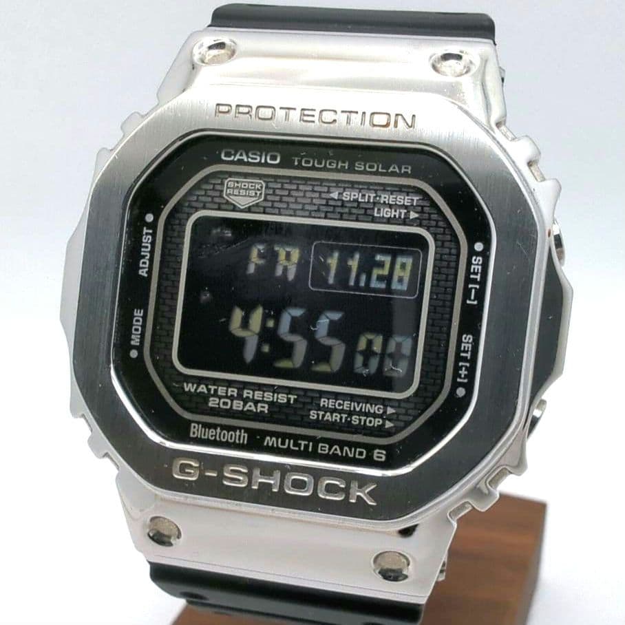 【稼働 箱付き】CASIO G-SHOCK フルメタル 腕時計 G-SHOCK フルメタル デュアルタイム クロノグラフ GMC-B2100D-1AJF