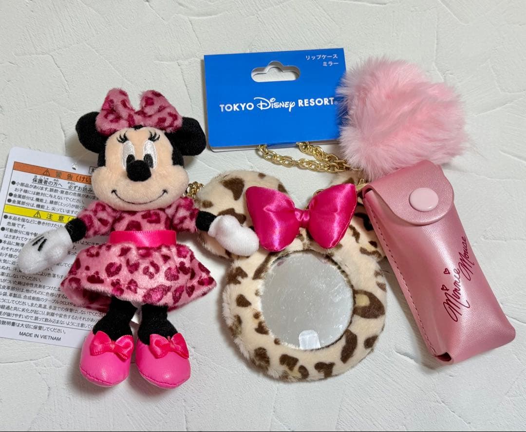 ミニー ヒョウ柄 ぬいぐるみチャーム リップケース - メルカリ