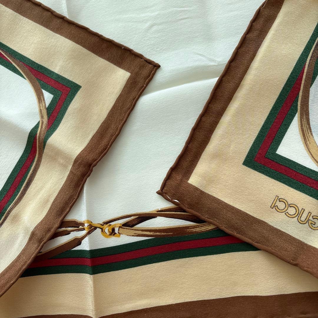 GUCCI シルク ミニスカーフ シェリーライン 犬 ドッグ イタリア製