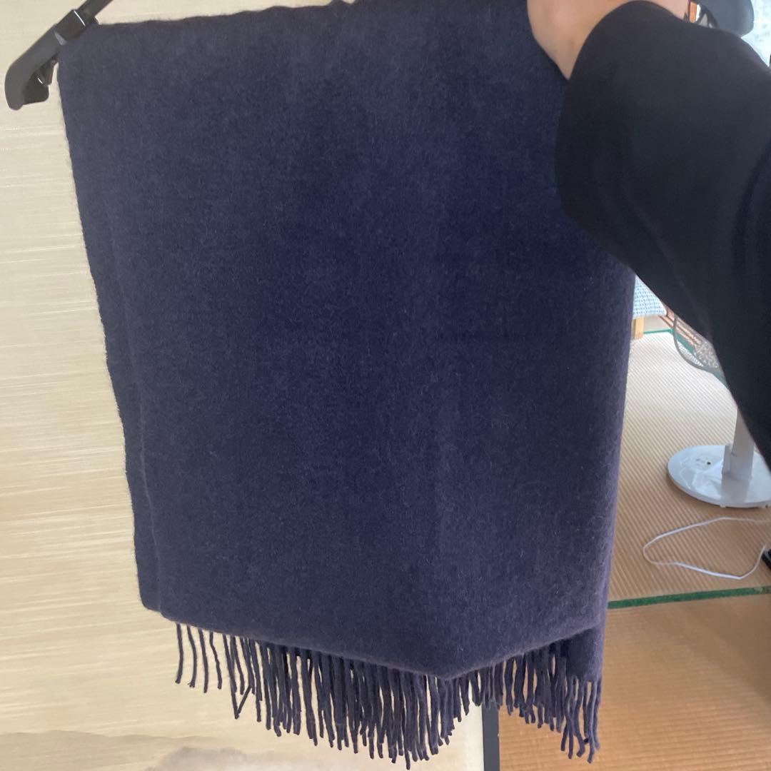 カズ様用 Edward Brown カシミア100% ダークネイビー大判マフラ - メルカリ