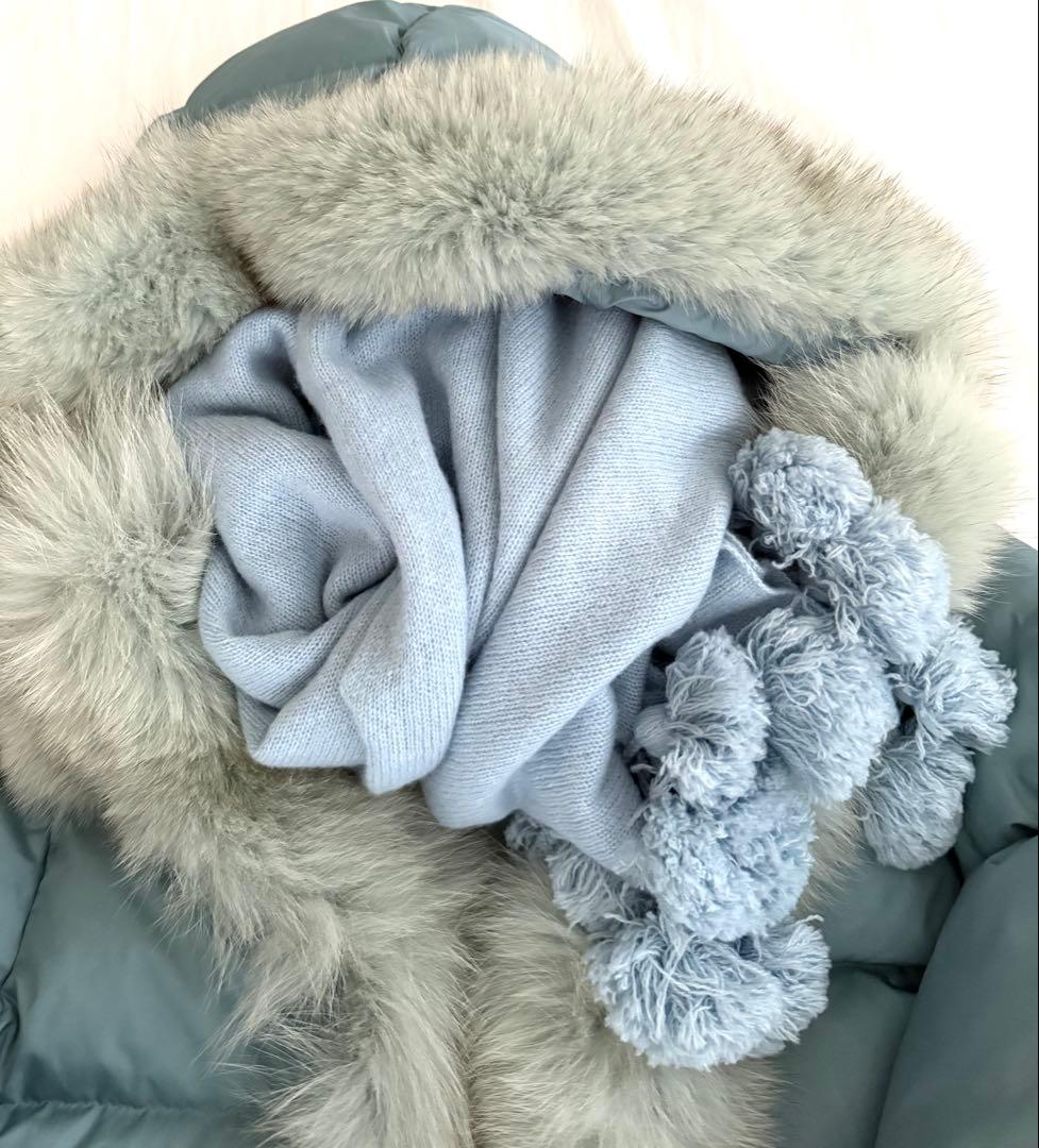 極暖 ! フォックスファー大き目フード付 MYLAN ダウンコート 極上の着