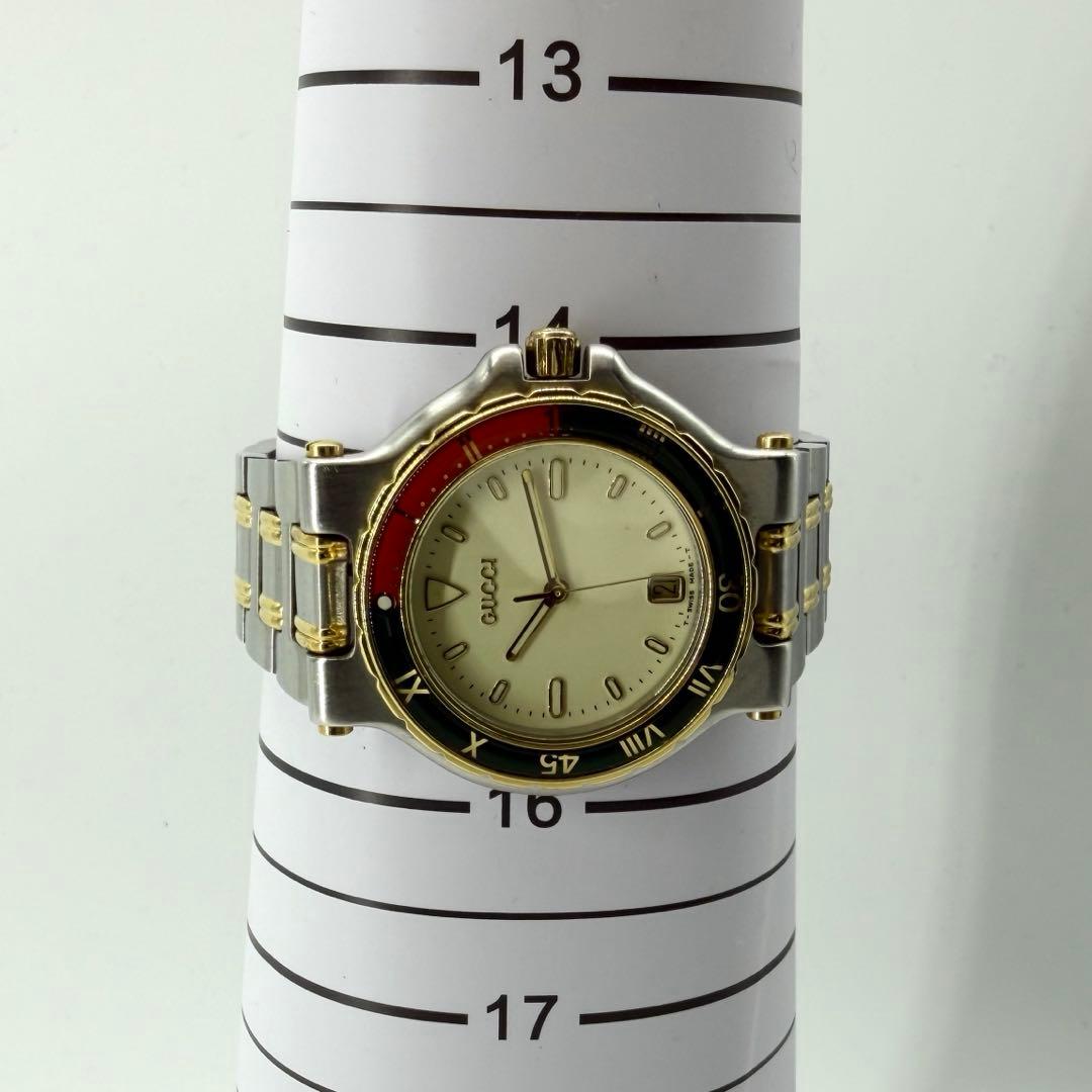 稼働/廃盤モデル】グッチ 腕時計 9700M クラシックダイバー コンビ 赤
